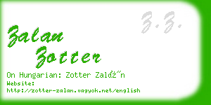 zalan zotter business card